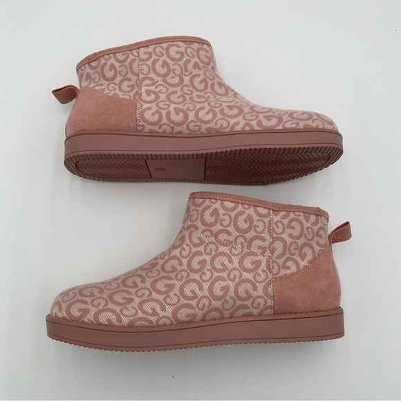 G‎ By Guess GBG Alena LOGO Short Faux Fur Winter Boots Ankle Booties Pink (NWOT) - Picture 5 of 8